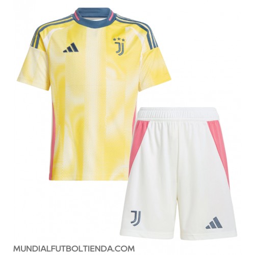 Camiseta Juventus Segunda Equipación Replica 2024-25 para niños mangas cortas (+ Pantalones cortos)